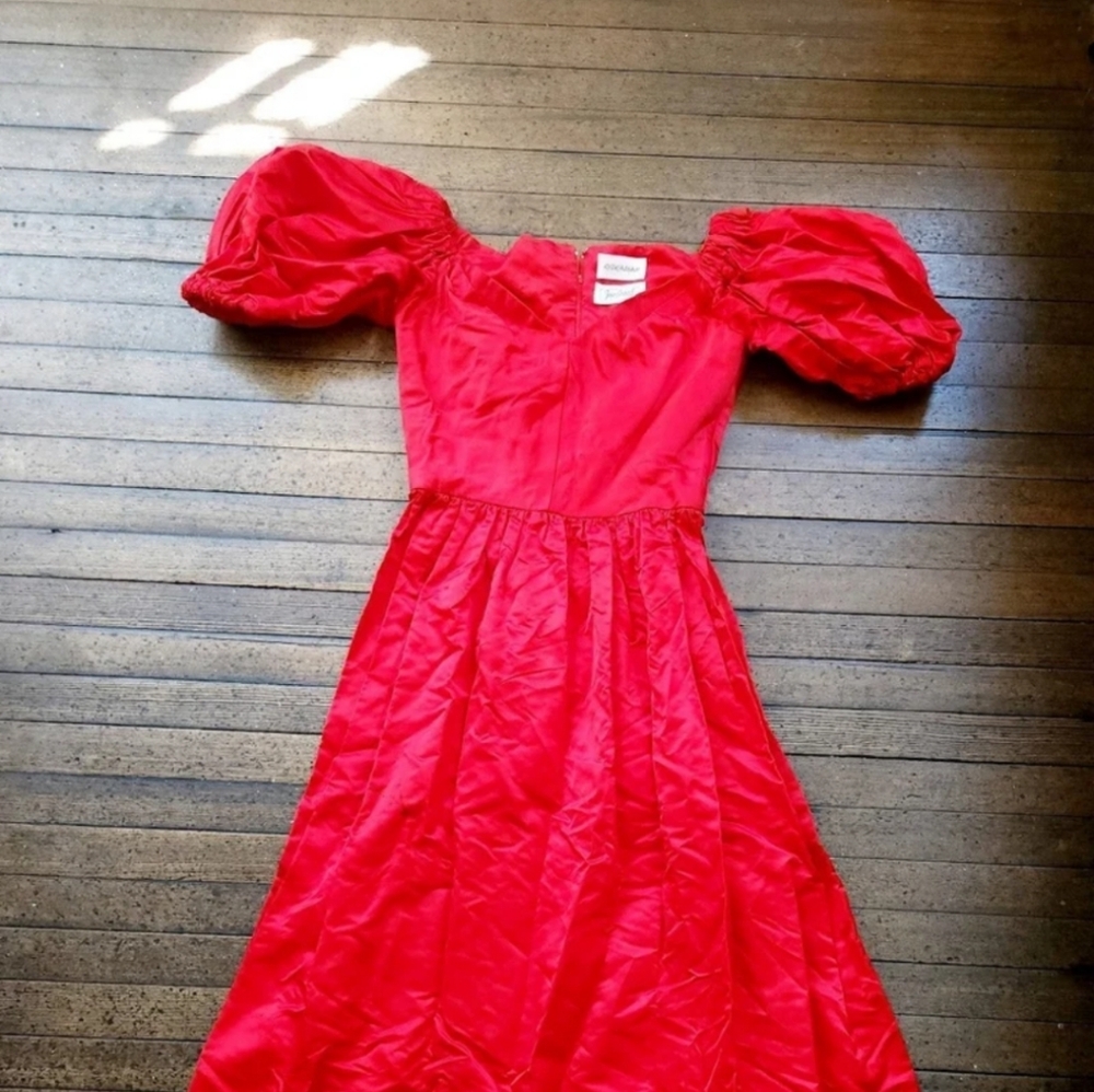 Vintage Rizkallah Joe Brand Crimson Red Gown